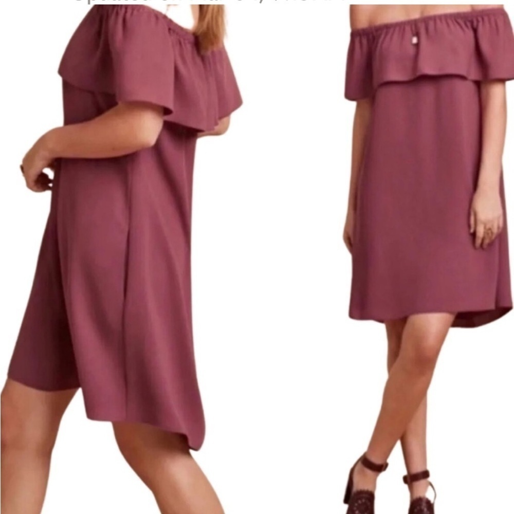 Aritzia Wilfred Hosta Off The Shoulder Dress in Rose  Sz XS